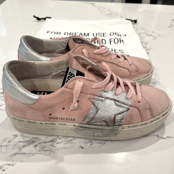 Golden Goose - Hi Stars. Pink suede. Size 37 - Picture 1 of 9